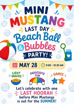 Mini Mustangs end of year party. 